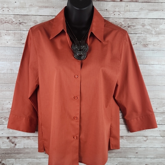 Tops - Women's Rust Button Down Shirt
